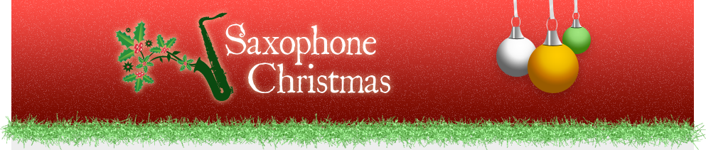Saxophone Christmas Banner