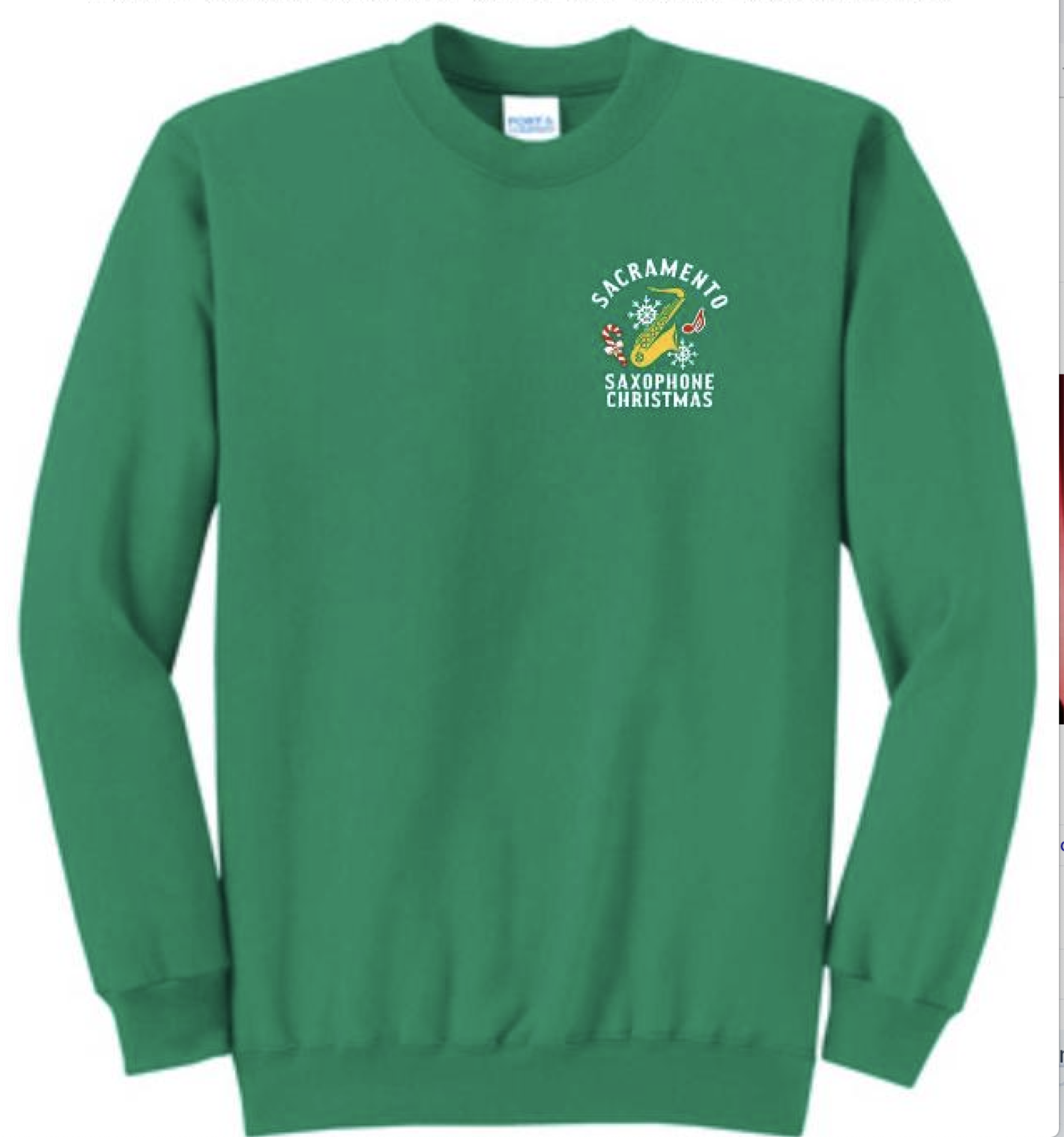 2026 Sacramento Saxophone Christmas Sweatshirt
